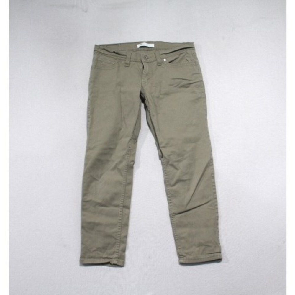 Levi's 524 Skinny Pants Women 32 Tan Beige Excellent Chino Casual Low Rise